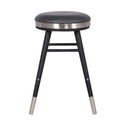 Clara Backless Modern 26" Gray Faux Leather Bar Stool - Furniture City (CA)l