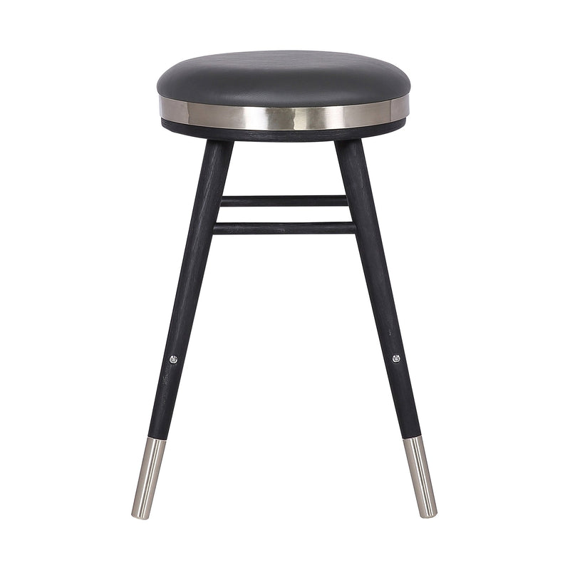 Clara Backless Modern 26" Gray Faux Leather Bar Stool - Furniture City (CA)l