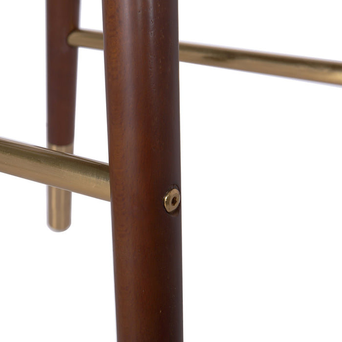 Clara Backless Modern 26" Gray Faux Leather Bar Stool