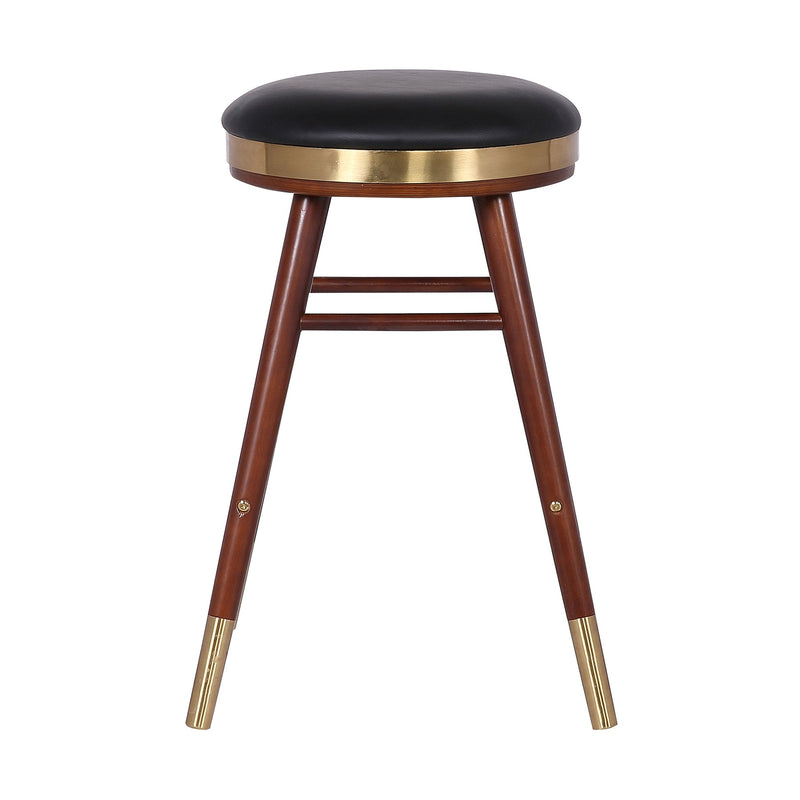 Clara Backless Modern 26" Black Faux Leather Bar Stool - Furniture City (CA)l
