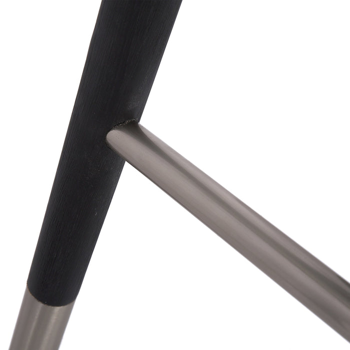 Clara Backless Modern 26" Black Faux Leather Bar Stool