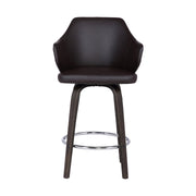 Camden 26" Mid-Century Brown Faux Leather Bar Stool - Furniture City (CA)l