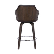 Camden 26" Mid-Century Brown Faux Leather Bar Stool - Furniture City (CA)l