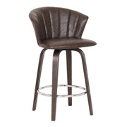 Connie 26" Modern Brown Faux Leather Bar Stool - Furniture City (CA)l