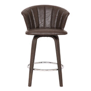 Connie 26" Modern Brown Faux Leather Bar Stool - Furniture City (CA)l