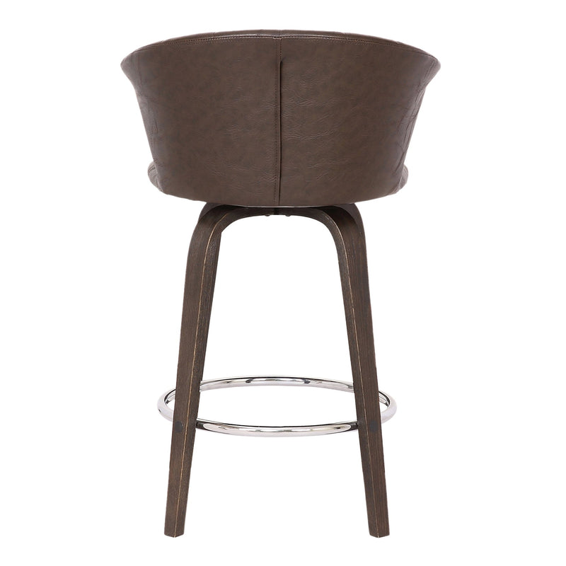 Connie 26" Modern Brown Faux Leather Bar Stool - Furniture City (CA)l