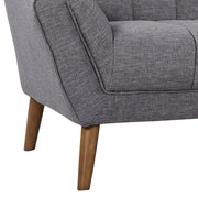 Cobra Mid-Century Modern Sofa in Dark Gray Linen and Walnut Legs - Furniture City (CA)l