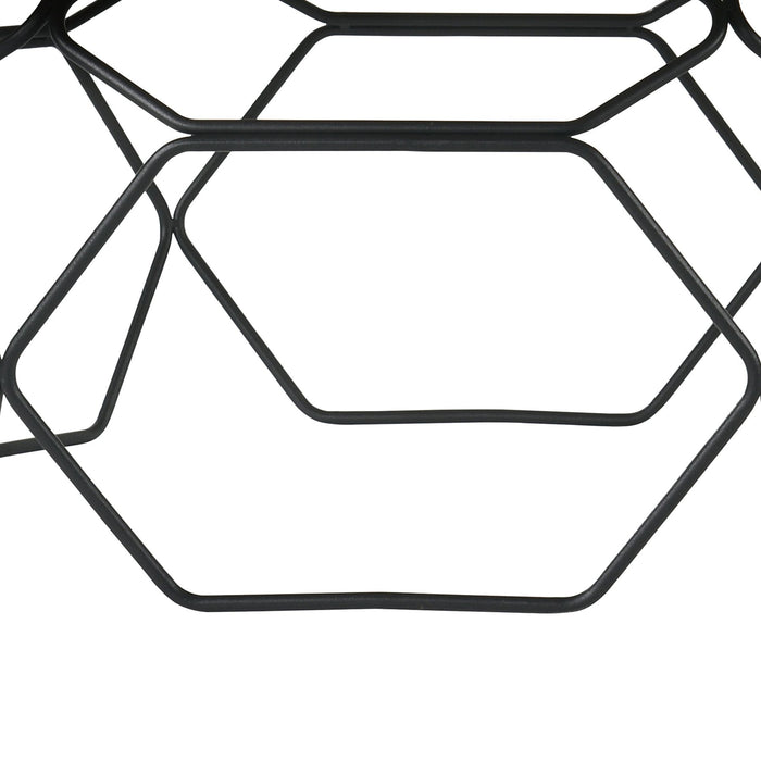 Cosmo Walnut Veneer Coffee Table with Black Metal Base