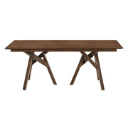 Cortina 79" Mid-Century Modern Walnut Wood Dining Table with Walnut Legs - Furniture City (CA)l