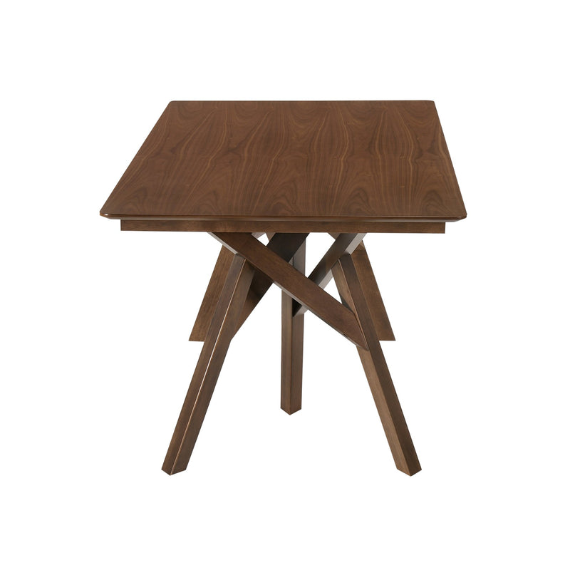 Cortina 79" Mid-Century Modern Walnut Wood Dining Table with Walnut Legs - Furniture City (CA)l