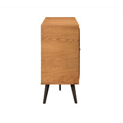 Coco Rustic Oak Wood and Faux Leather Dresser - Furniture City (CA)l