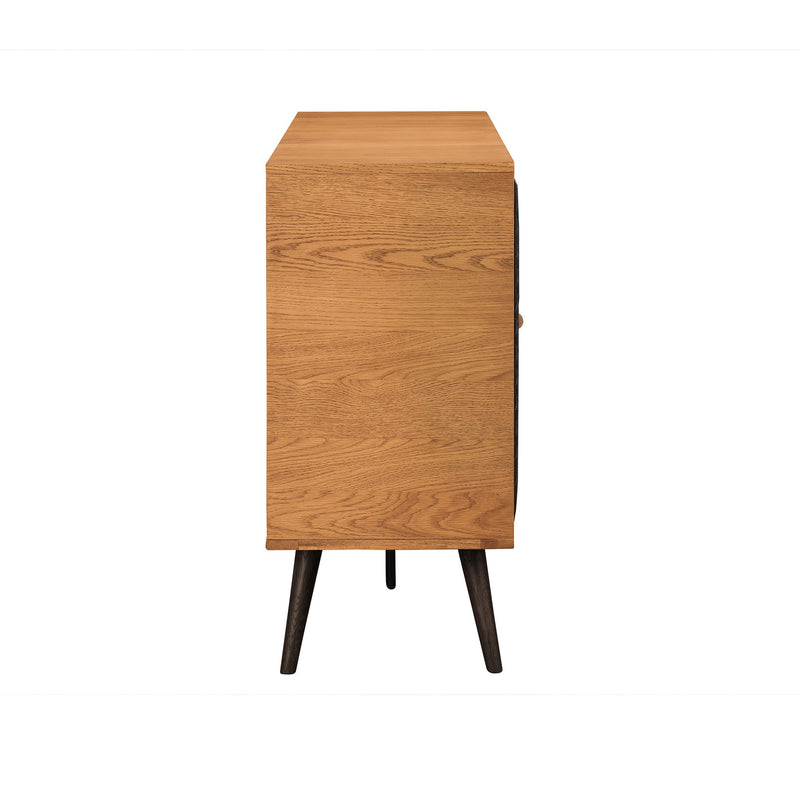 Coco Rustic Oak Wood and Faux Leather Dresser - Furniture City (CA)l