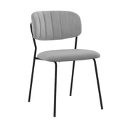 Carlo Gray Velvet and Metal Dining Room Chairs - Set of 2 - Furniture City (CA)l