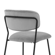 Carlo Gray Velvet and Metal Dining Room Chairs - Set of 2 - Furniture City (CA)l