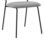 Carlo Gray Velvet and Metal Dining Room Chairs - Set of 2 - Furniture City (CA)l