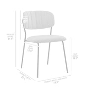 Carlo Gray Velvet and Metal Dining Room Chairs - Set of 2 - Furniture City (CA)l