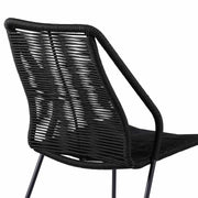 Clip Indoor Outdoor Stackable Steel Dining Chair with Black Rope - Set of 2 - Furniture City (CA)l