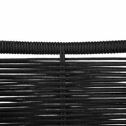 Clip Indoor Outdoor Stackable Steel Dining Chair with Black Rope - Set of 2 - Furniture City (CA)l