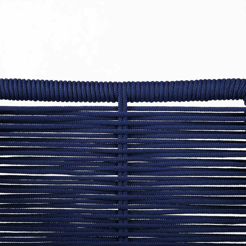 Clip Indoor Outdoor Stackable Steel Dining Chair with Blue Rope - Set of 2 - Furniture City (CA)l