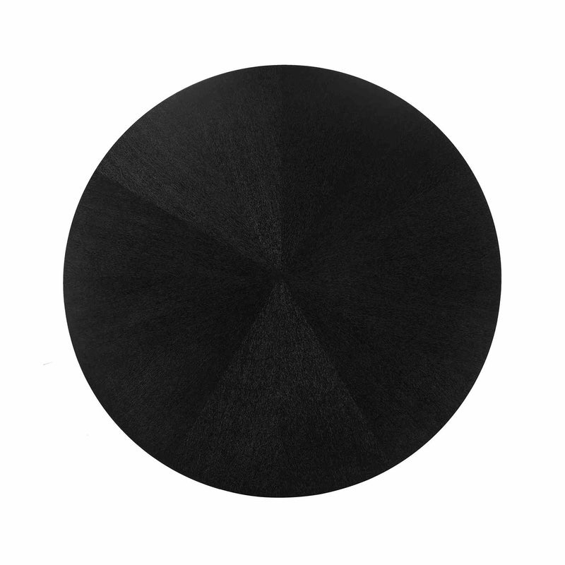 Cirque 54" Round Black Wood and Metal Pedestal Dining Table - Furniture City (CA)l