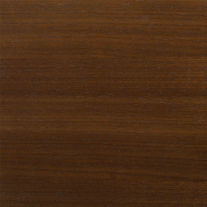 Cirque 54" Round Walnut Wood and Metal Pedestal Dining Table