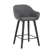 Crimson 26" Faux Leather and Wood Bar and Counter Height Stool - Furniture City (CA)l