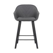 Crimson 26" Faux Leather and Wood Bar and Counter Height Stool - Furniture City (CA)l