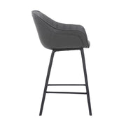 Crimson 26" Faux Leather and Wood Bar and Counter Height Stool - Furniture City (CA)l
