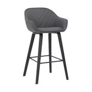 Crimson 30" Faux Leather and Wood Bar and Counter Height Stool - Furniture City (CA)l