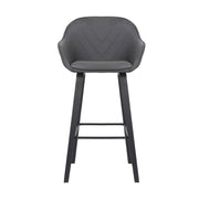 Crimson 30" Faux Leather and Wood Bar and Counter Height Stool - Furniture City (CA)l
