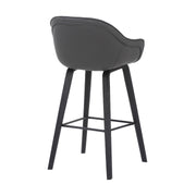 Crimson 30" Faux Leather and Wood Bar and Counter Height Stool - Furniture City (CA)l