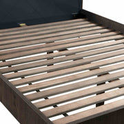 Cross Solid Oak and Metal King Platform Bed Frame - Furniture City (CA)l
