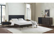 Cross Solid Oak and Metal King Platform Bed Frame - Furniture City (CA)l
