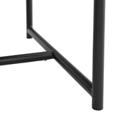 Crown Black Aluminum and Teak Outdoor Dining Table with Stone Top - Furniture City (CA)l