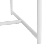 Crown White Aluminum and Teak Outdoor Dining Table with Stone Top - Furniture City (CA)l