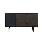 Cross Solid Oak and Metal 3 Drawer Dresser - Furniture City (CA)l