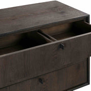Cross Solid Oak and Metal 3 Drawer Dresser - Furniture City (CA)l