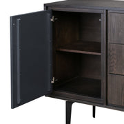 Cross Solid Oak and Metal 3 Drawer Dresser - Furniture City (CA)l