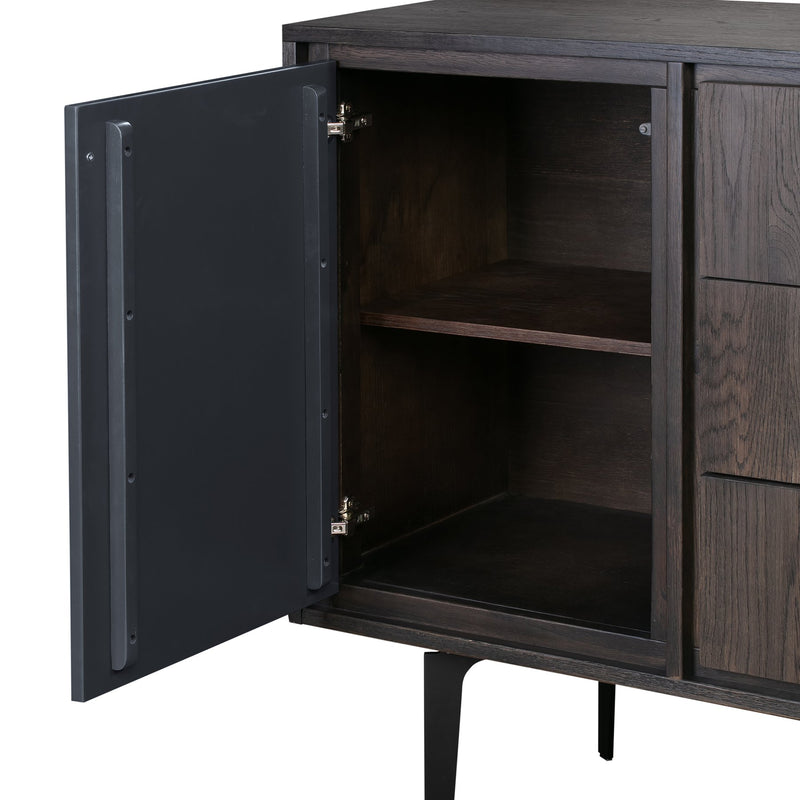 Cross Solid Oak and Metal 3 Drawer Dresser - Furniture City (CA)l