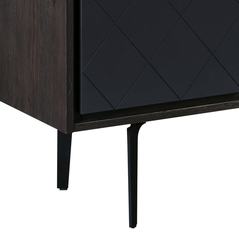 Cross Solid Oak and Metal 3 Drawer Dresser - Furniture City (CA)l