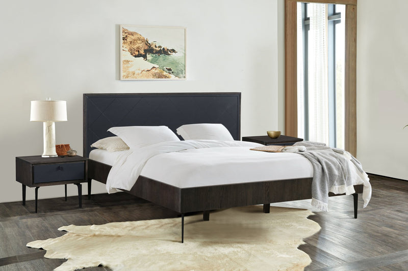 Cross Solid Oak and Metal Nightstand - Furniture City (CA)l