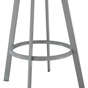 Chelsea 29" Swivel Bar Stool with Silver Metal Finish and White Faux Leather - Furniture City (CA)l