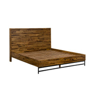 Cusco Rustic Acacia Platform Queen Bed - Furniture City (CA)l