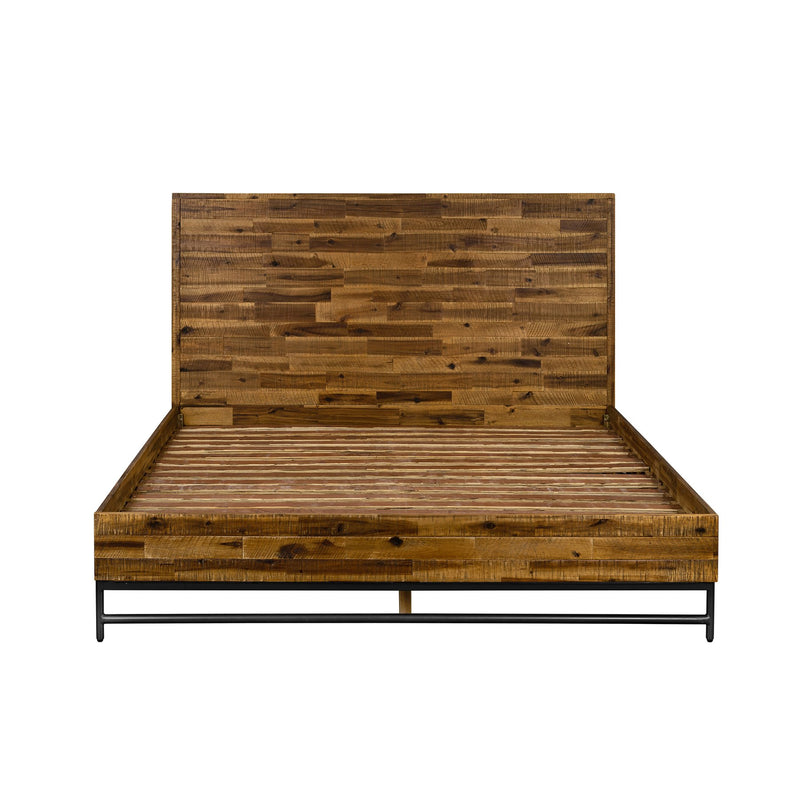 Cusco Rustic Acacia Platform Queen Bed - Furniture City (CA)l