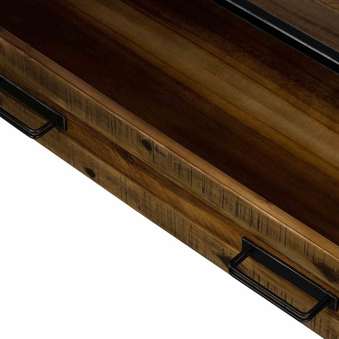 Cusco Rustic Acacia Coffee Table with Drawer