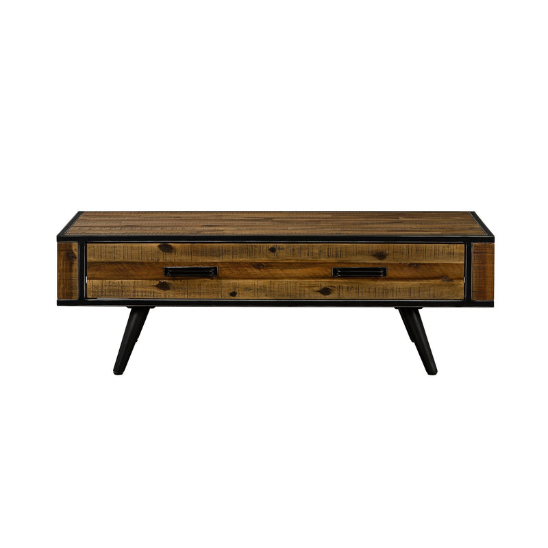 Cusco Rustic Acacia Coffee Table with Drawer - Furniture City (CA)l