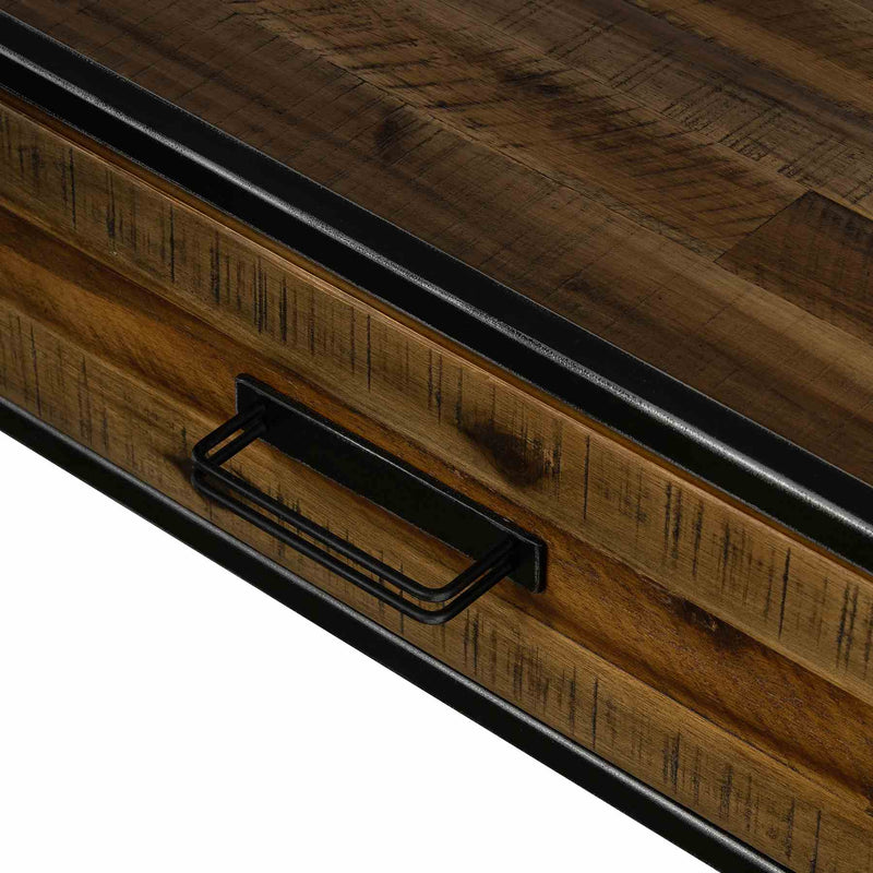 Cusco Rustic Acacia Coffee Table with Drawer - Furniture City (CA)l
