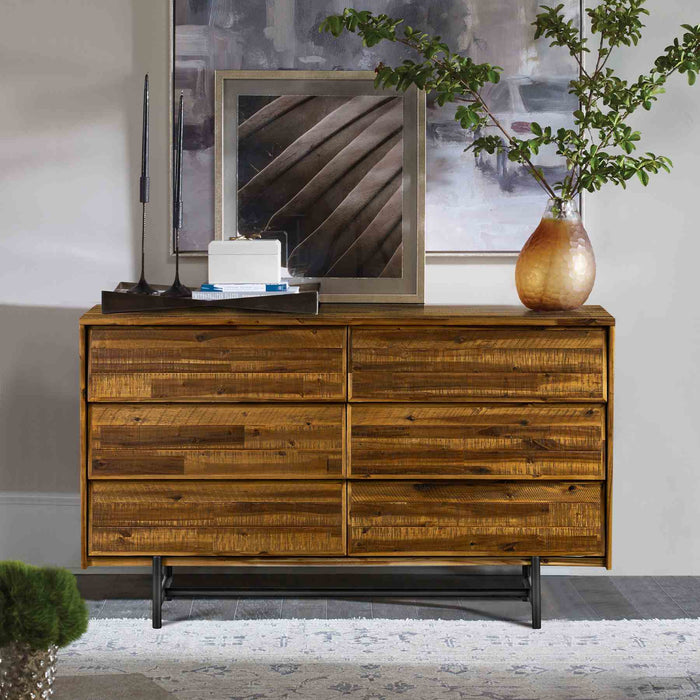 Cusco Rustic Acacia 6 Drawer Dresser
