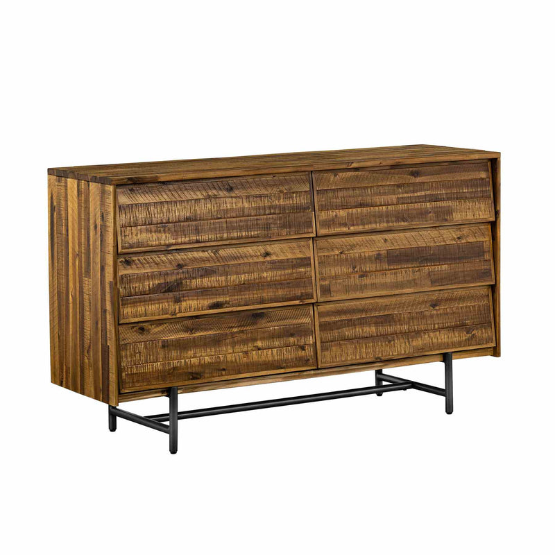 Cusco Rustic Acacia 6 Drawer Dresser - Furniture City (CA)l