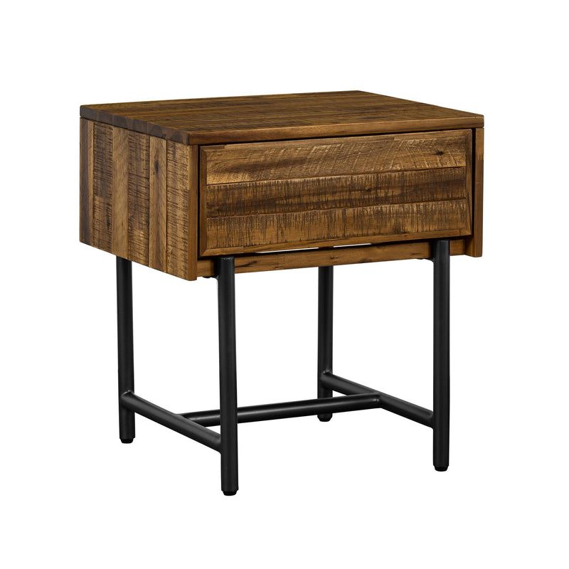 Cusco Rustic Acacia Single Drawer Night stand - Furniture City (CA)l